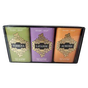 Savon Soap Made in France Gift Set Verbena Lavade Almonde 5.3 oz ea. NEW